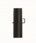 Preview: 120 mm - Rauchrohr mit Drosselklappe 500 mm in Schwarz