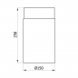 Preview: 150 mm - Rauchrohr 250 mm in Gussgrau