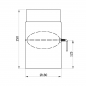 Preview: 180 mm - Rauchrohr mit Drosselklappe 250 mm in Schwarz