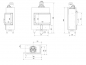 Preview: *Eck-Kamineinsatz Kratki LUCY 12 SLIM rechts BS