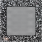 Preview: Lüftungsgitter Venus mit Swarovski-Kristallen schwarzsilber 17x17