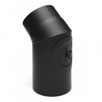 130 mm - Rauchrohr Bogen 45° in Schwarz