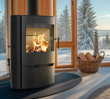 EEK A Panorama-Kaminofen ILDNORD RENVIK, raumluftunabh. - 10kW