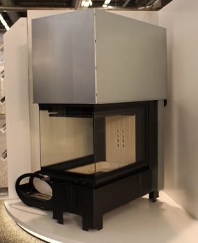 3-Scheiben-Kamineinsatz KRATKI NBU 11 mit Schiebetür - 11 kW