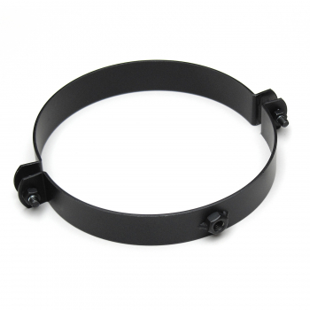 130 mm - Rauchrohr Schelle in Schwarz