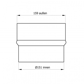 150 mm - 160 mm - Erweiterung in Schwarz