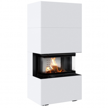 *EEK A 3-Scheiben Kaminofen Kratki HOME EASY BOX weiß mit NBC 7 mit 7kW - Kaminbausatz