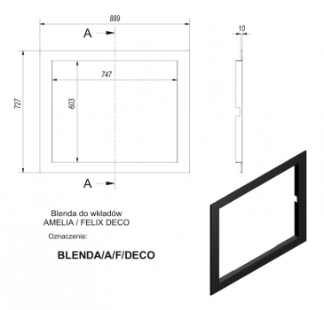 Blendrahmen Metall DECO A/F