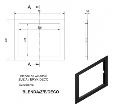 Blendrahmen Metall DECO Z/E