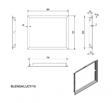 Blendrahmen Metall für Lucy 15