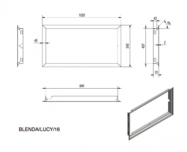 Blendrahmen Metall für Lucy 16