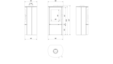 Kaminofen Kratki FALCON 9, raumluftunabh. - 10 kW