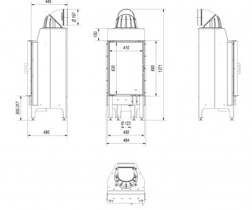 Kamineinsatz Kratki Nadia - 9 kW