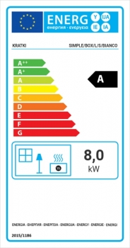 EEK A - Eck-Kaminbausatz Kratki SIMPLE 8 BOX links BS - weiß - 8kW + BIMSCHV II