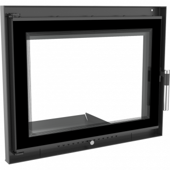 Kamintür z.B. für offenen Kamin / Steinofentür mit Glas Modell Zuzia DECO