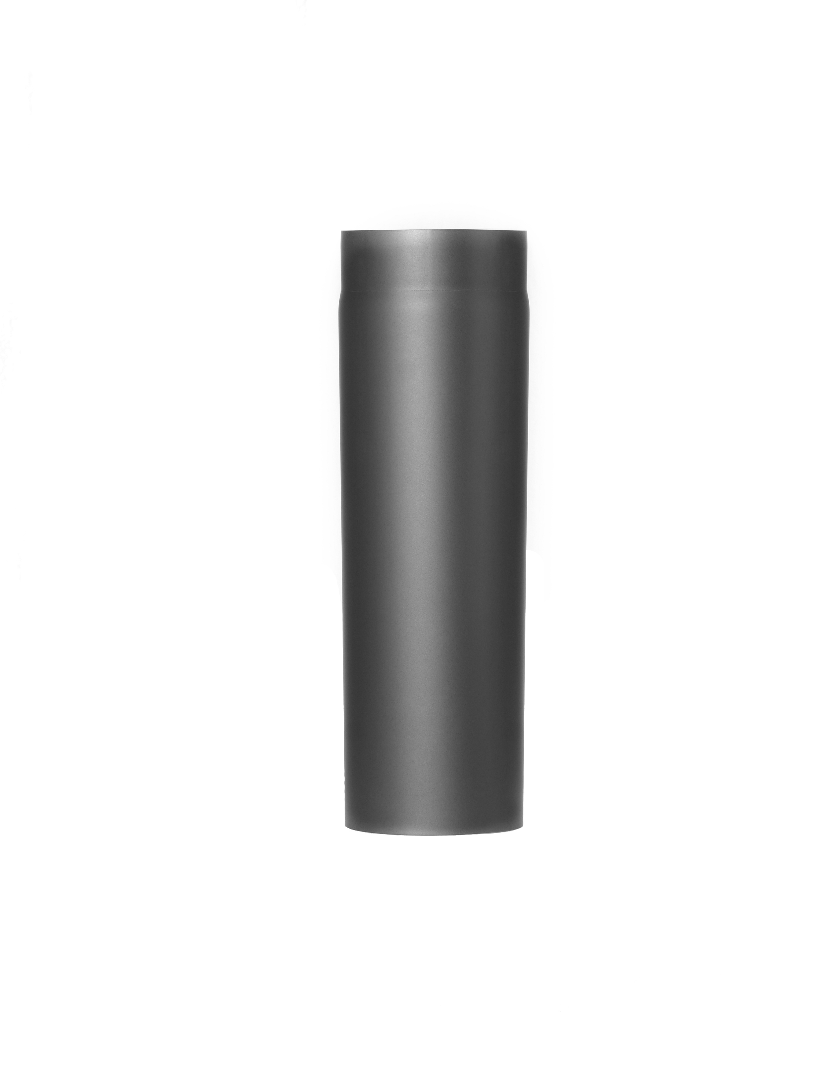 Ofenrohr 1000 Mm Mit Drosselklappe - Durchmesser 130 Mm, Gussgrau, Stahl 2 Mm