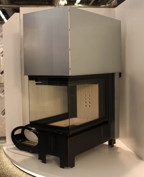 3-Scheiben-Kamineinsatz KRATKI NBU 11 mit Schiebetür - 11 kW