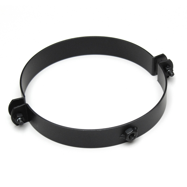 130 mm - Rauchrohr Schelle in Schwarz