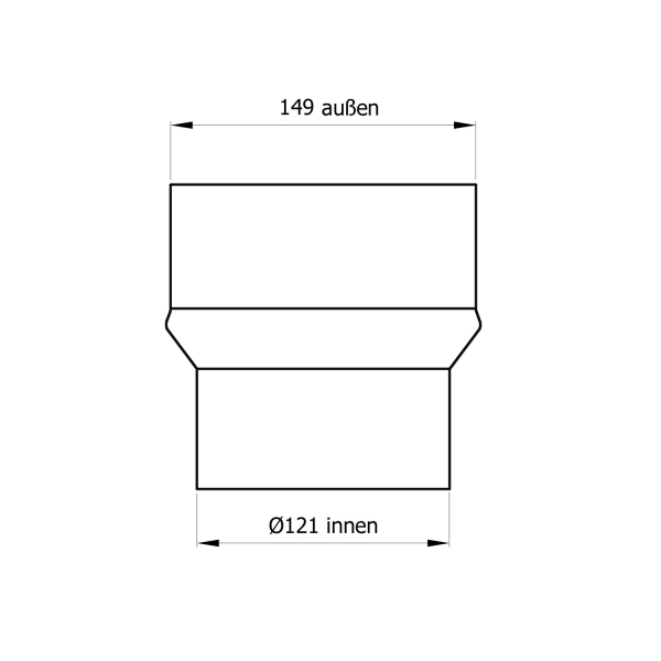 120 mm - 150 mm - Erweiterung in Gussgrau
