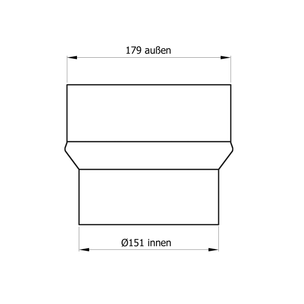 150 mm - 180 mm - Erweiterung in Schwarz