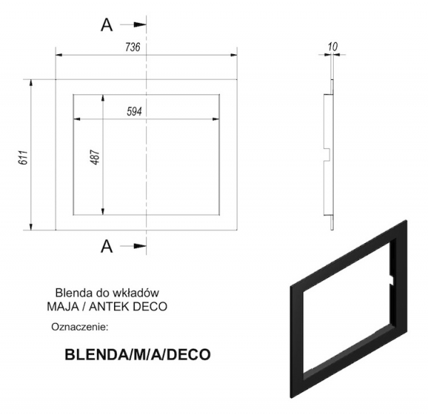 Blendrahmen Metall DECO M/A