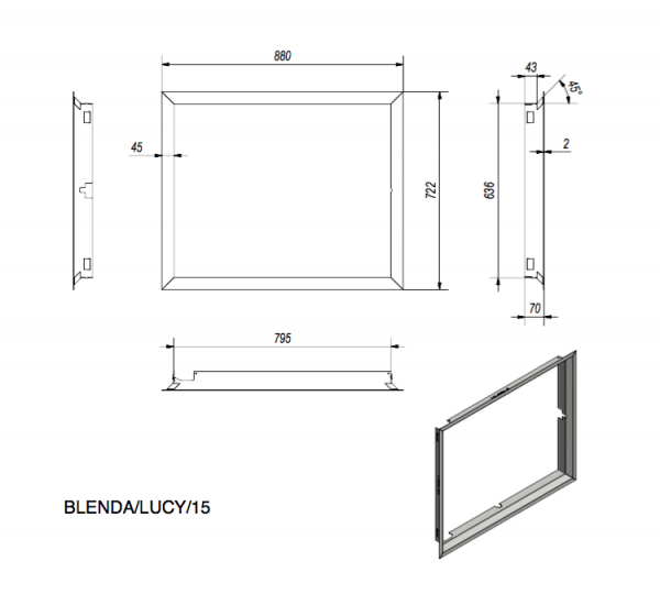 Blendrahmen Metall für Lucy 15