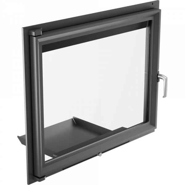 Kamintür z.B. für offenen Kamin / Steinofentür mit Glas Modell Amelia
