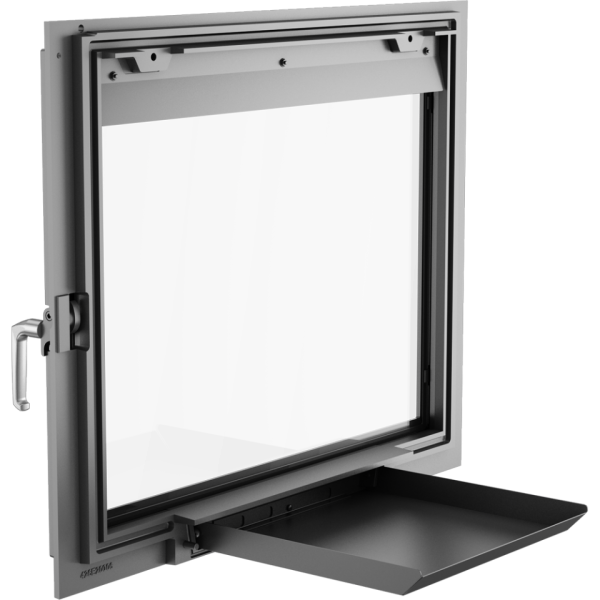 Kamintür z.B. für offenen Kamin / Steinofentür mit Glas Modell Amelia
