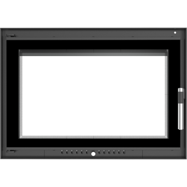 Kamintür z.B. für offenen Kamin / Steinofentür mit Glas Modell Wiktor DECO