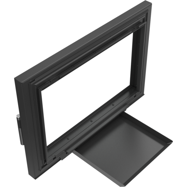 Kamintür z.B. für offenen Kamin / Steinofentür mit Glas Modell Wiktor DECO
