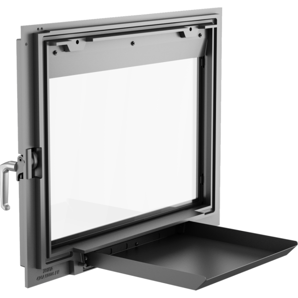 Kamintür z.B. für offenen Kamin / Steinofentür mit Glas Modell Zuzia