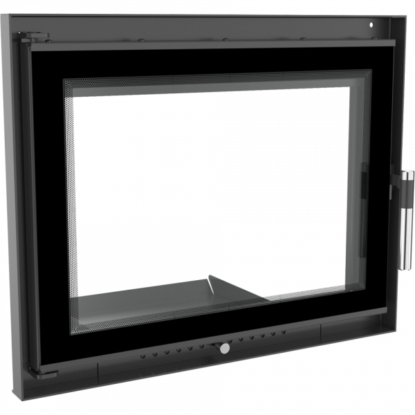 Kamintür z.B. für offenen Kamin / Steinofentür mit Glas Modell Eryk DECO